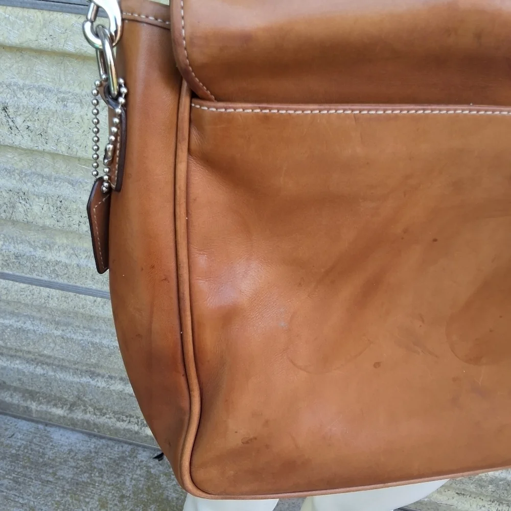 Coach British Tan Vintage Messenger Bag with COA